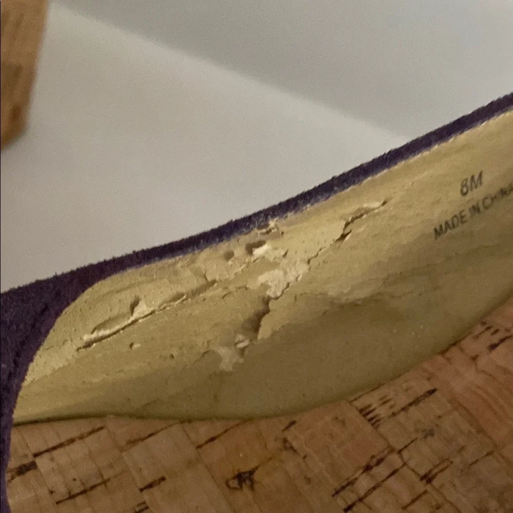 Moda Purple Platform Shoes with Cork Base